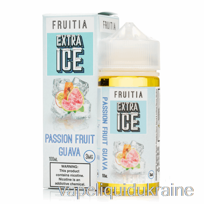 Vape Liquid Ukraine Passionfruit Guava - Extra Ice - Fruitia - 100mL 0mg